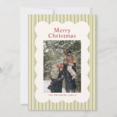 Classic Stripes Photo Holiday Card シーズンカード (正面)