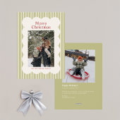 Classic Stripes Photo Holiday Card シーズンカード
