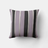 Classic Stripes Purple Black and Silver クッション (裏面)