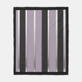 Classic Stripes Purple Black and Silver フリースブランケット (正面)