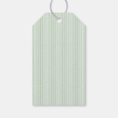 Classic Stripes Red Bow Merry Christmas ギフトタグ (裏面)