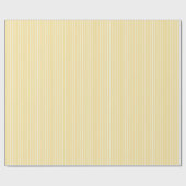 Classic Stripes White - Canary Yellow ラッピングペーパー (フラット)