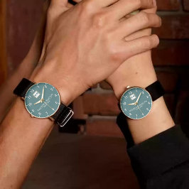 Classic style engraved couple  腕時計