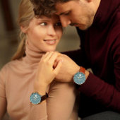 Classic style engraved couple 腕時計