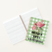 Classic style old fashioned artwork tartarn floral ノートブック (内部)