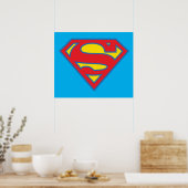 Classic Supergirl Logo with Blue Outline ポスター (キッチン)