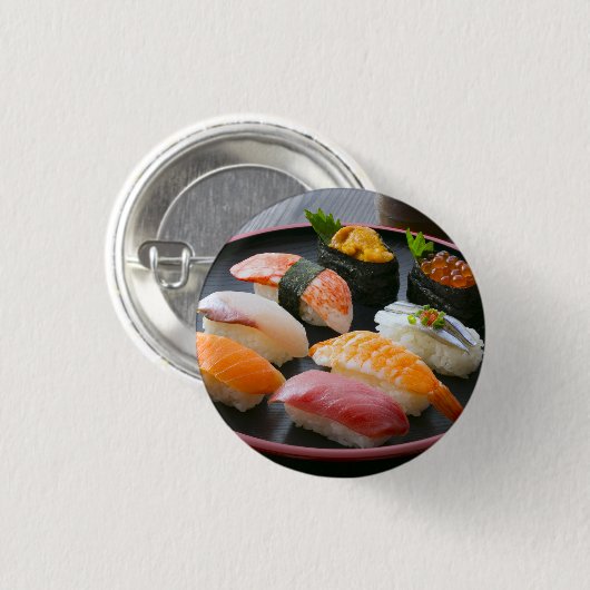 Classic Sushi Circle – Premium Button Badge by SUS 缶バッジ (正面&裏面)