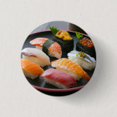 Classic Sushi Circle – Premium Button Badge by SUS 缶バッジ (正面)