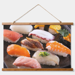 Classic Sushi Medley Tapestry – Art of Flavor 吊り下げ型タペストリー