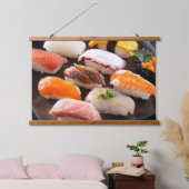 Classic Sushi Medley Tapestry – Art of Flavor 吊り下げ型タペストリー (寝室)