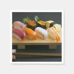 Classic Sushi Platter on Wooden Stand – SUSHIMI Co スタンダードカクテルナプキン