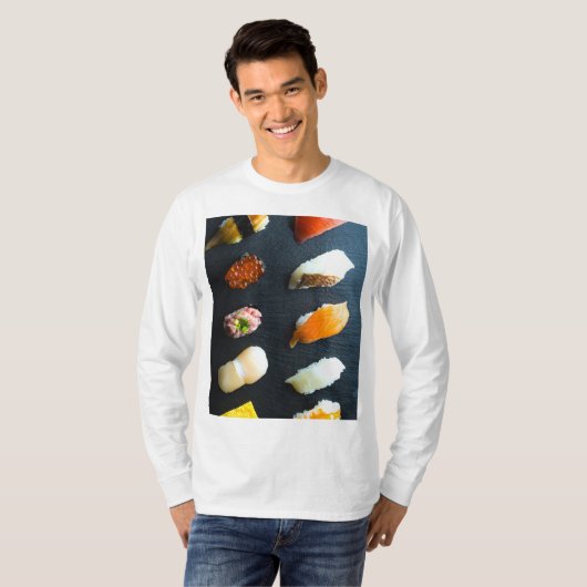 Classic Sushi Set – 10 classic pieces on a stone p Tシャツ (正面フル)