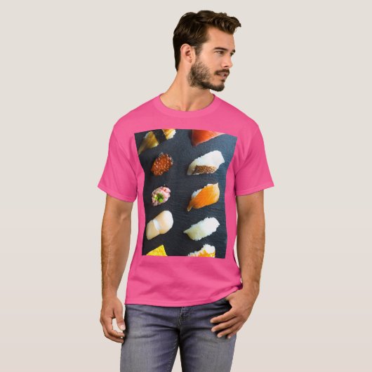 Classic Sushi Set – 10 classic pieces on a stone p Tシャツ (正面フル)