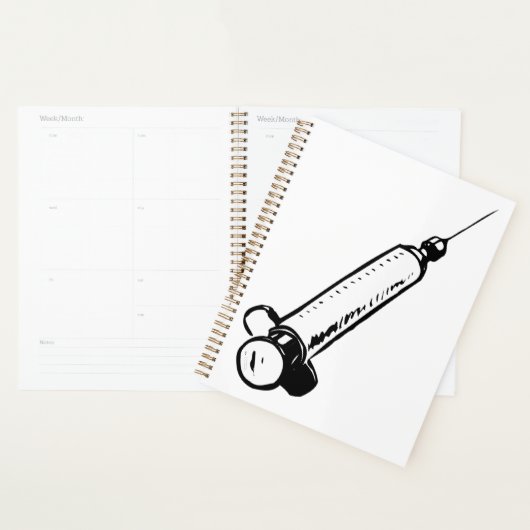 Classic Syringe Sketch Medical Equipment プランナー手帳 (ディスプレー)