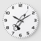 Classic Syringe Sketch Medical Equipment ラージ壁時計 (正面)