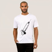 Classic Syringe Sketch Medical Equipment Tシャツ (正面フル)