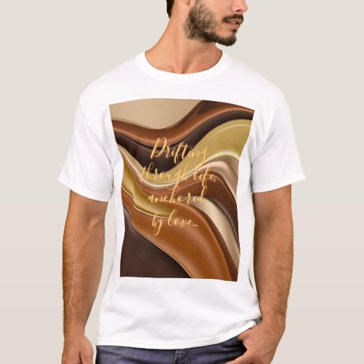 Classic t-shirt in stylish abstract graphic tシャツ (正面)