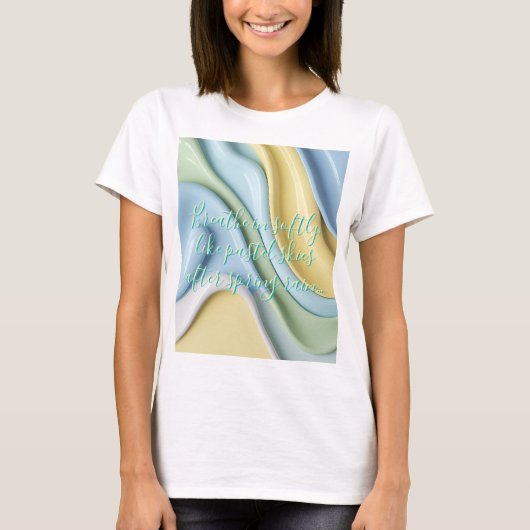 Classic t-shirt in stylish abstract graphic tシャツ (正面)