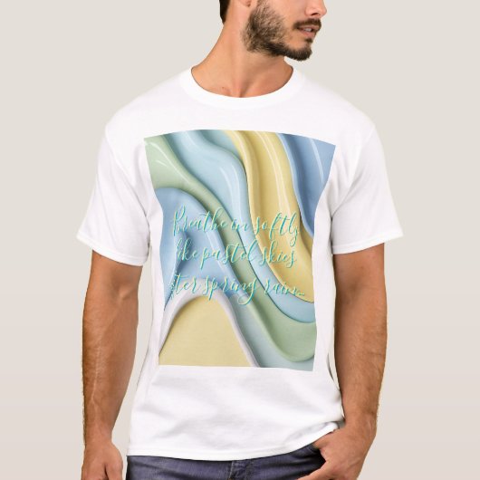 Classic t-shirt in stylish abstract graphic tシャツ (正面)