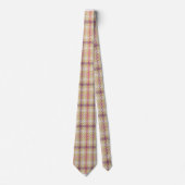 Classic Tan and Brown Plaid Pattern Necktie ネクタイ (正面)