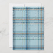 Classic Tartain Plaid Teddy Bear Baby Shower 招待状 (裏面)