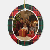 Classic Tartan Christmas Family セラミックオーナメント (左)
