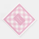 Classic Tartan Napkins Personalized Pink Style (コーナー)
