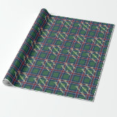 Classic tartan pattern personalized Christmas ラッピングペーパー (アンロールド)