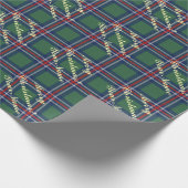Classic tartan pattern personalized Christmas ラッピングペーパー (角)