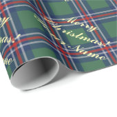 Classic tartan pattern personalized Christmas ラッピングペーパー (ロールコーナー)