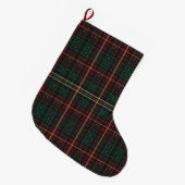 Classic Tartan Pet Christmas Stocking with Paws ラージクリスマスストッキング (正面 (吊り時))