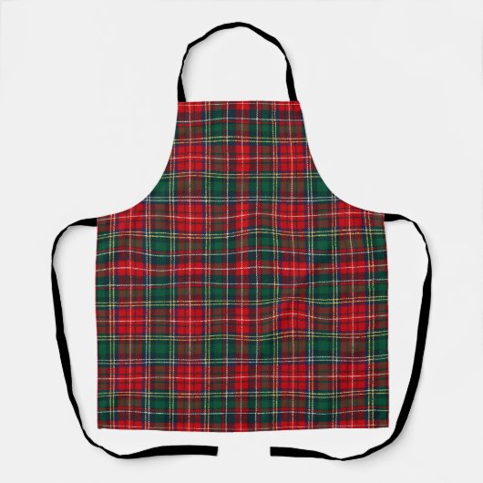 Classic Tartan Plaid Christmas エプロン (正面)