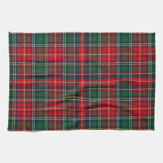 Classic Tartan Plaid Christmas キッチンタオル (横)
