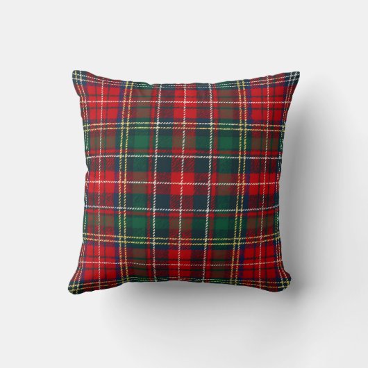 Classic Tartan Plaid Christmas クッション (裏面)
