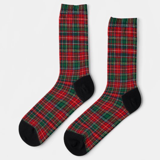 Classic Tartan Plaid Christmas ソックス (左)