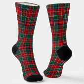 Classic Tartan Plaid Christmas ソックス (傾斜あり)
