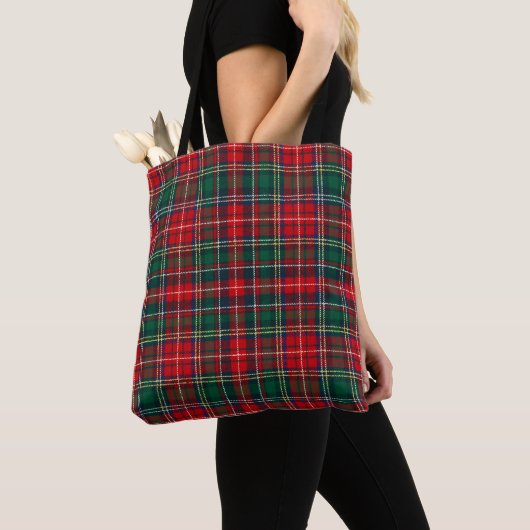 Classic Tartan Plaid Christmas トートバッグ (クローズアップ)