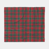 Classic Tartan Plaid Christmas フリースブランケット (正面(横))