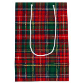 Classic Tartan Plaid Christmas ミディアムペーパーバッグ (裏面)