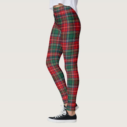 Classic Tartan Plaid Christmas レギンス (左)