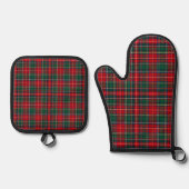 Classic Tartan Plaid Christmas 鍋つかみ&鍋敷きセット (正面)