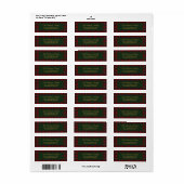 Classic Tartan Plaid Christmas Address Label ラベル (フルシート)