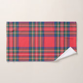 Classic Tartan Plaid Christmas Initials Preppy バスタオルセット (ハンドタオル)