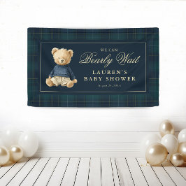 Classic Tartan Polo Bear Baby Shower 横断幕