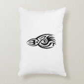 Classic Tattoo Inspired Line Art Design アクセントクッション (正面(垂直))