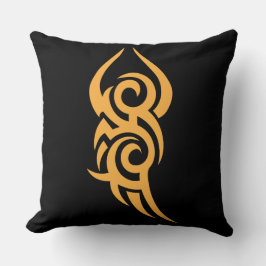 Classic Tattoo Inspired Line Art Design クッション