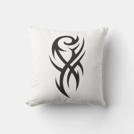Classic Tattoo Inspired Line Art Design クッション
