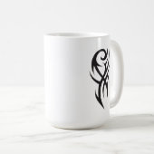 Classic Tattoo Inspired Line Art Design コーヒーマグカップ (正面右)