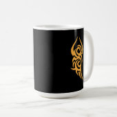 Classic Tattoo Inspired Line Art Design コーヒーマグカップ (正面右)