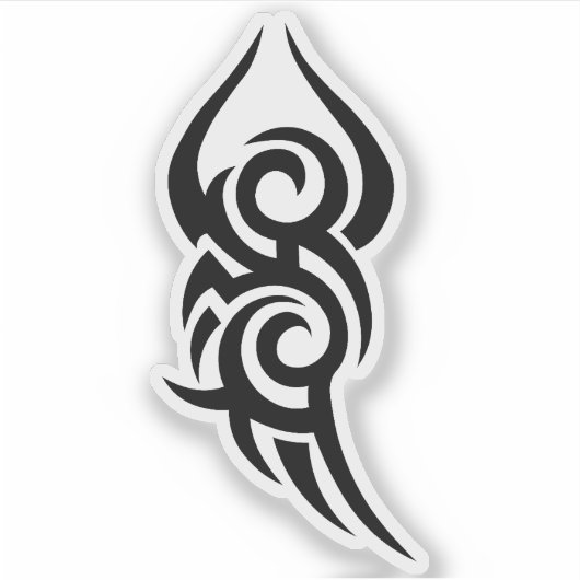 Classic Tattoo Inspired Line Art Design シール (正面)